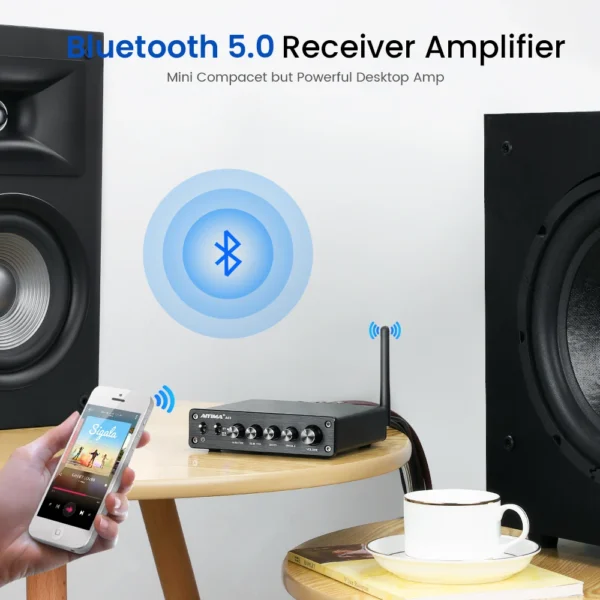 AIYIMA TPA3116 Subwoofer Bluetooth Amplifier HiFi TPA3116D2 2.1 Digital Audio Power Amplifiers 50Wx2+100W Sound Amplificador A03 - Image 2