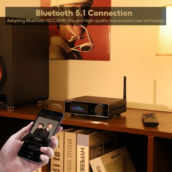 AIYIMA A80 TPA3255 Bluetooth Amplifier PFFB With DAC Electronic UV Meter Power 300WX2 Hi-Res HiFi Home Digital Amp TRS RCA Input - Image 4
